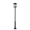 Z-Lite Rainer 5 Light Outdoor Post Mounted Fixture, 15.5in. W x 122in. H, Black 5015PHXLR-5010P-BK - alternate 6